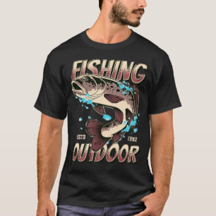 T-shirt 73e anniversaire Vintage 1948 pêche pêcheur 73 ans