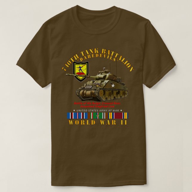 T-shirt 740e Bataillon de chars avec 2ÈME GUERRE MONDIALE  (Design devant)