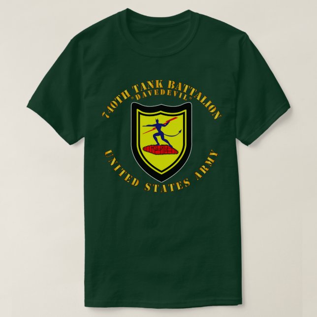 T-shirt 740e Bataillon de chars DUI (Design devant)