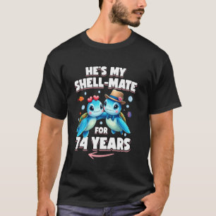T-shirt 74 Ans Couple Anniversaire Tortues Il Est Elle Est