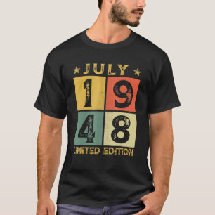 T-shirt 74e anniversaire Décorations juillet 1948 74 ans