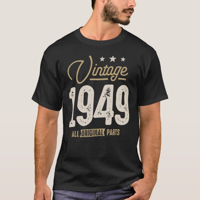 T-shirt 74e anniversaire, Né en 1948, fait en 1948, 74 ann (Devant)