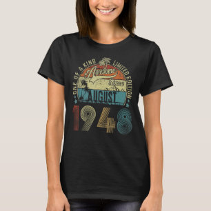 T-shirt 75 ans Awesome depuis août 1948 75e anniversaire