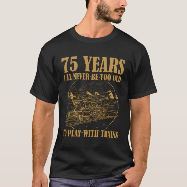 T-shirt 75 Train À Vapeur Du Chemin De Fer 75E (Devant)