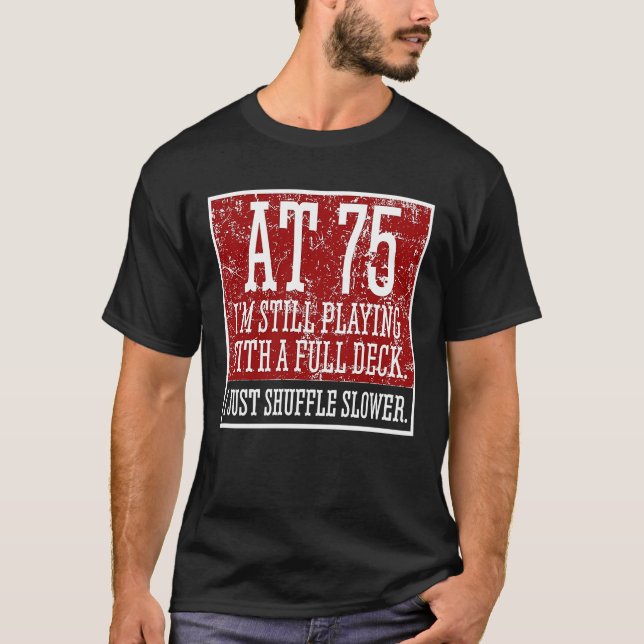 T-shirt 75e anniversaire 75 ans Cartes (Devant)