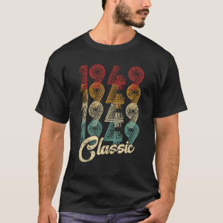 T-shirt 75e anniversaire Cadeau classique 1949 75 ans