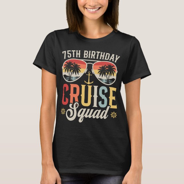 T-shirt 75E Anniversaire Croisière Escouade Famille Femmes (Devant)