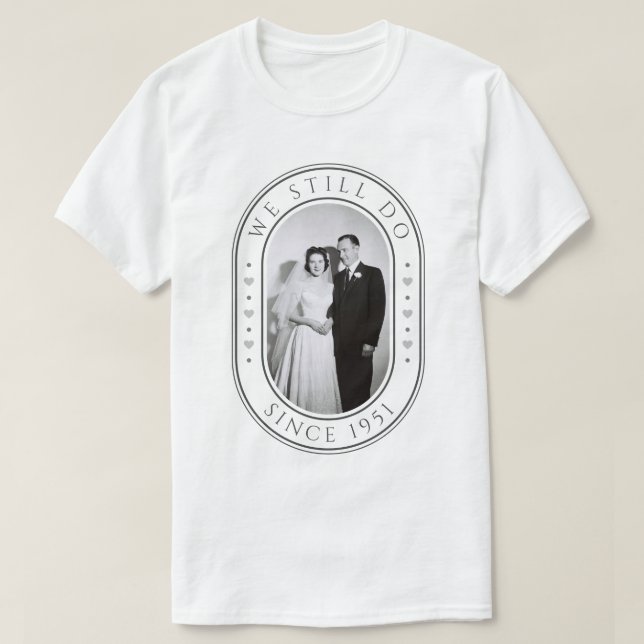 T-shirt 75e Anniversaire de Mariage Cadeau Diamant Photo P (Design devant)