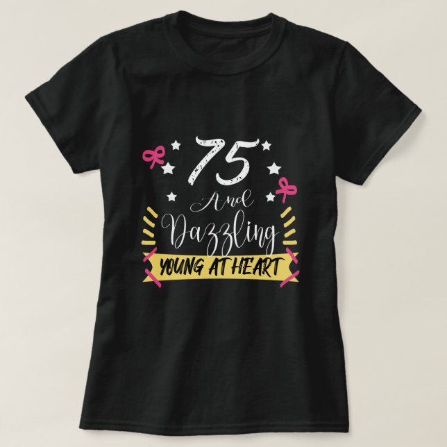 T-shirt 75e anniversaire éblouissant  (Design devant)