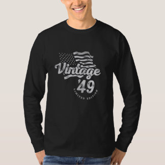 T-shirt 75e anniversaire Vintage 1949 Cadeaux 75 ans pour 