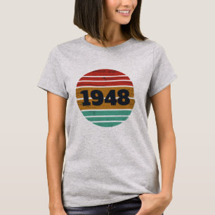 T-shirt 75e anniversaire vintage personnalisé
