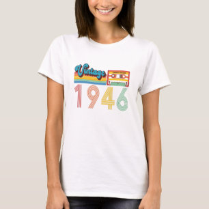 T-shirt 75e anniversaire Vintage Retro 1946 Bande de casse