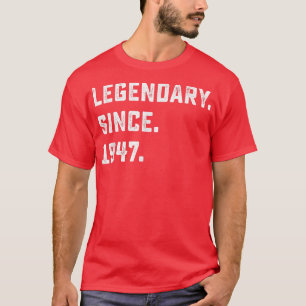 T-shirt 75e Birthday Venin Vintage Legendary Since 1947 75