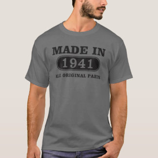 T-shirt 75E Cadeau Anniversaire, Fabriqué En 1941, Tous Pa