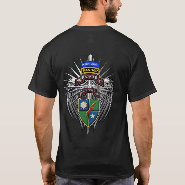 T-shirt 75e Régiment de Rangers 1er Bataillon (1er Bat)  (Dos)