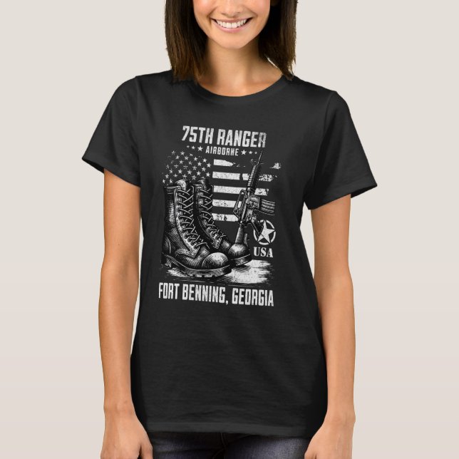 T-shirt 75e régiment de Rangers Fort Benning Géorgie Milit (Devant)