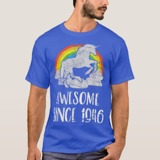 T-shirt 75ème anniversaire, licorne vintage, stupéfiant de