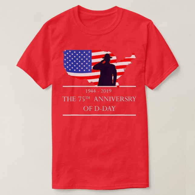 T-shirt 75th D Day Anniversary 1944  2019 Specials Anniver (Design devant)
