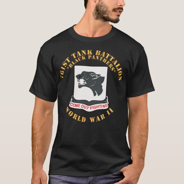 T-shirt 761e Bataillon de chars - Panthers noirs - 2ÈME GU (Devant)
