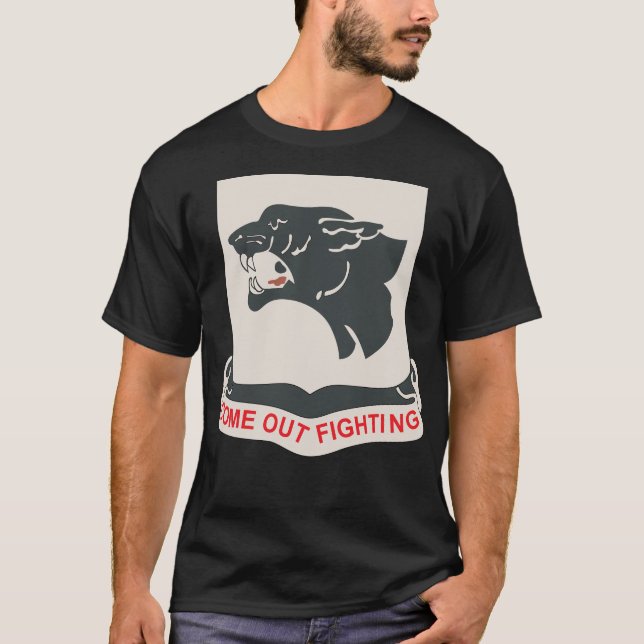 T-shirt 761e Bataillon de chars - Panthers noirs avec text (Devant)