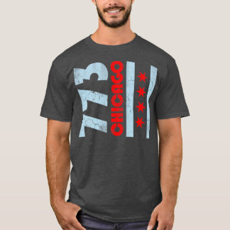T-shirt 773 Chicago Flag Vintage Fade