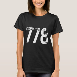 T-shirt 778 Indicatif régional Vancouver BC Mobile Telepho