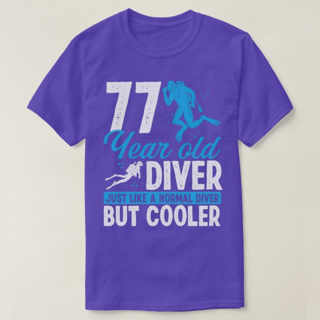 T-shirt 77 Année Plongée Plongée Plongée Snorkel 77 Annive (Design devant)