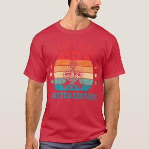 T-shirt 77 Ans 77e Anniversaire Vintage 1945 Guitare Lov