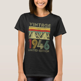 T-shirt 77 ans Vintage 1946 77e anniversaire garçons de fê