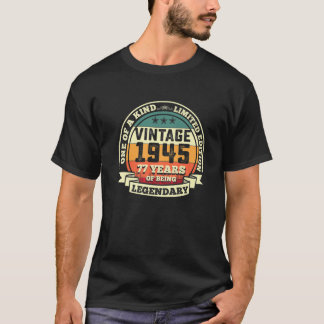 T-shirt 77E Anniversaire Cadeau Vintage Retro Légendaire 1