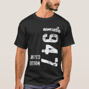 T-shirt 77th Birthday Gift 1947 Limited Edition 77 Years