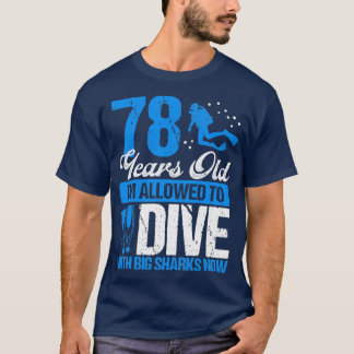 T-shirt 78 Anniversaire Plongée Plongée Plongée Plongée Pl
