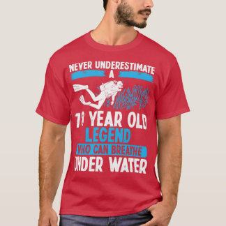T-shirt 78 Anniversaire Plongée sous-marine Respire 78 Ans