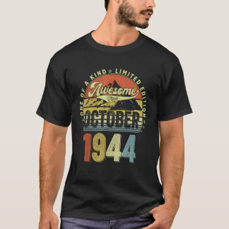 T-shirt 78 Year Old Awesome Since October 1944 78th Birthd