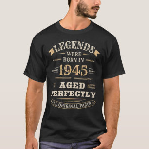 T-shirt 78e anniversaire Légendes Vintages Né en 1945 78 a