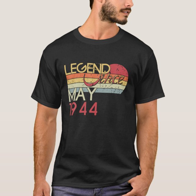 T-shirt 78E Anniversaire Ma Légende De 78 Ans Depuis Mai 1 (Devant)