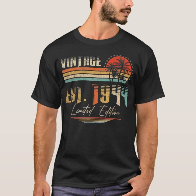 T-shirt 79 ans Vintage 1944 79e anniversaire (Devant)