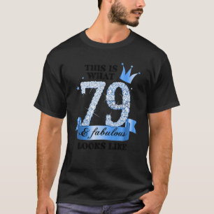 T-shirt 79 & Fabulous I Blue White Party Group Candid Phot