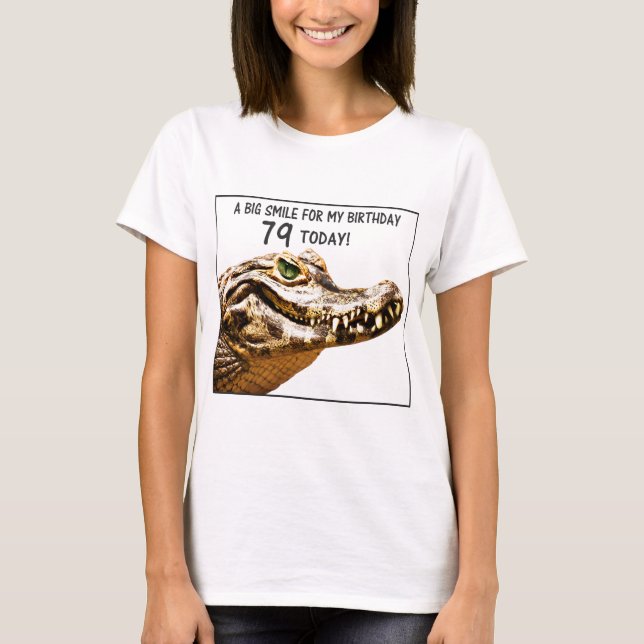 T-shirt 79e anniversaire Alligator Smile (Devant)