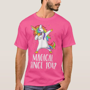 T-shirt 79e anniversaire, licorn dab, Magique depuis 1942
