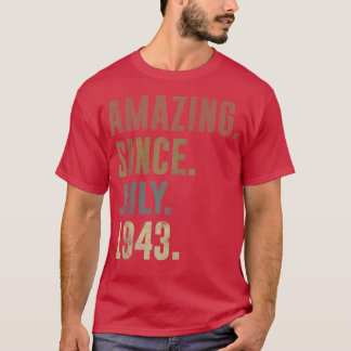 T-shirt 79e anniversaire Vintage Extraordinaire depuis jui