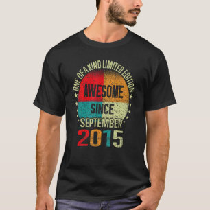 T-shirt 7 Ancien Awesome depuis Septembre 2015 7e Birt