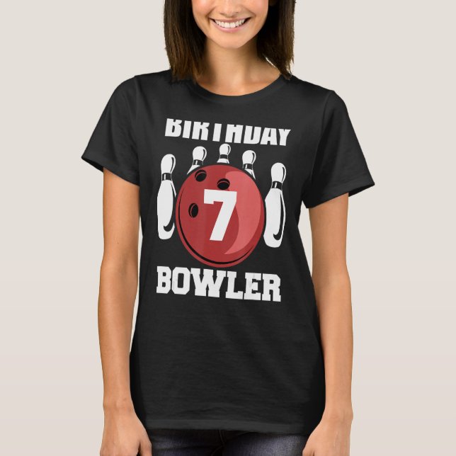 T-shirt 7 Anniversaire Bowler 7 Anniversaire Bowling Kids  (Devant)