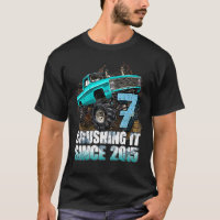 7 Ans 7e Anniversaire Garçons Monster Chauffeur de