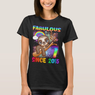T-shirt 7 Ans 7e Anniversaire Mignonne Petites Filles Fill