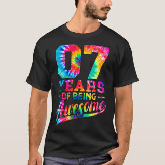 T-shirt 7 Ans 7E Anniversaire Tie Dye Être des hommes merv