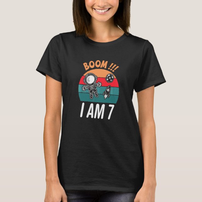 T-shirt 7 ans Anniversaire Garçon astronaute espace 7e ann (Devant)