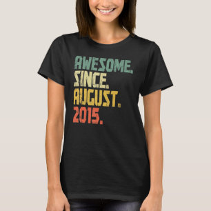 T-shirt 7 Ans Awesome Depuis Août 2015 7e Birthda