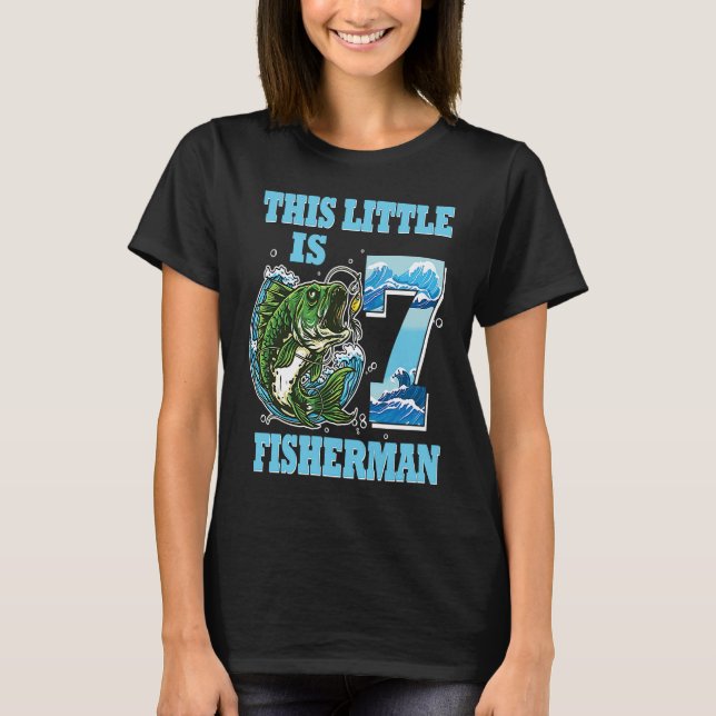 T-shirt 7 Ans Ce Petit Pêcheur Est 7 Bir De Pêche (Devant)