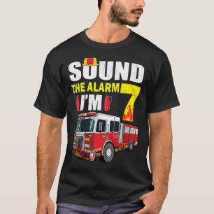 T-shirt 7 Ans C'est mon 7e anniversaire Garçon Feu camion